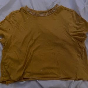 yellow crop top